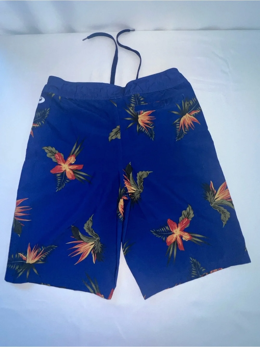 O'Rageous Men's Floral/Tropical Board Shorts, Blue, Small